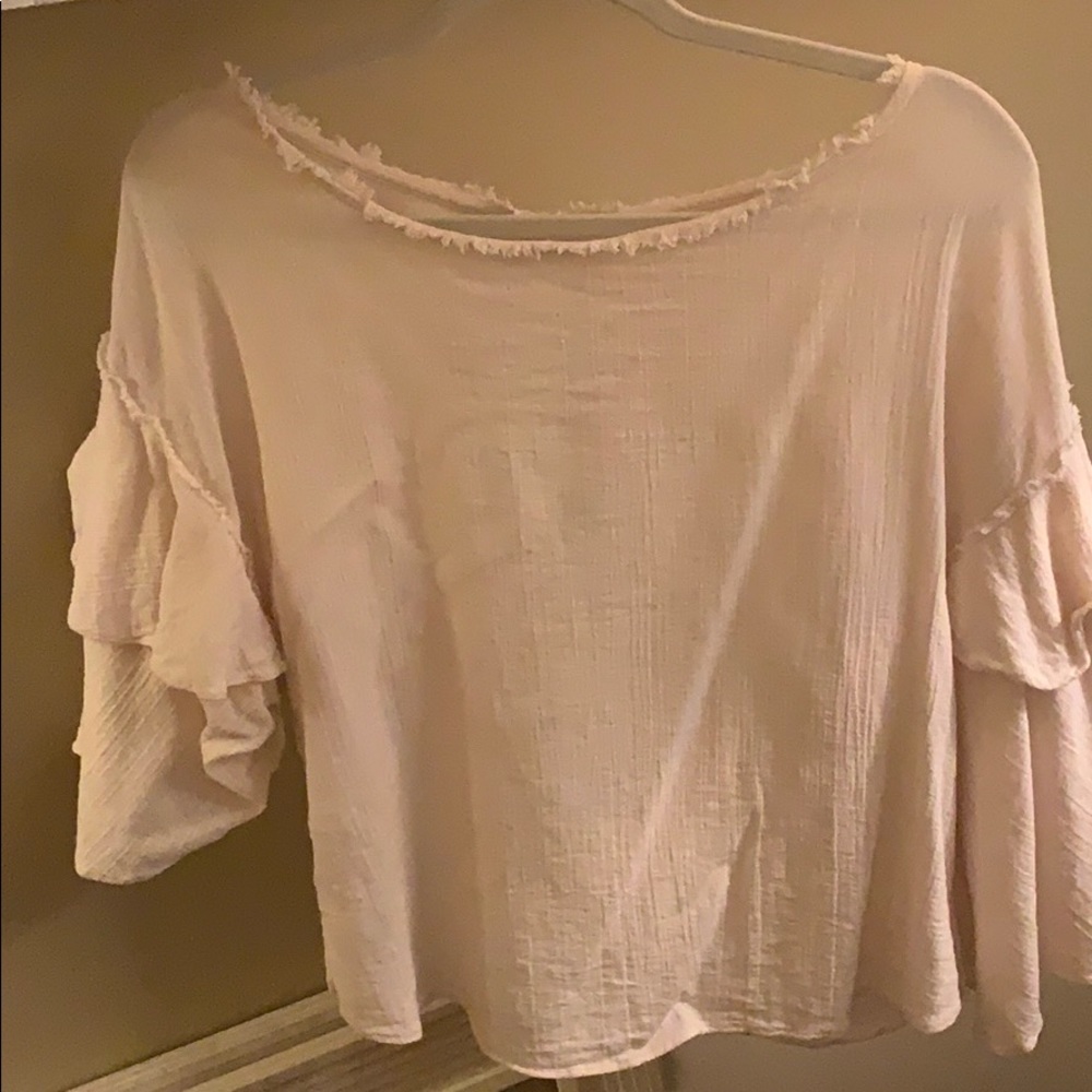 Free people beige blouse